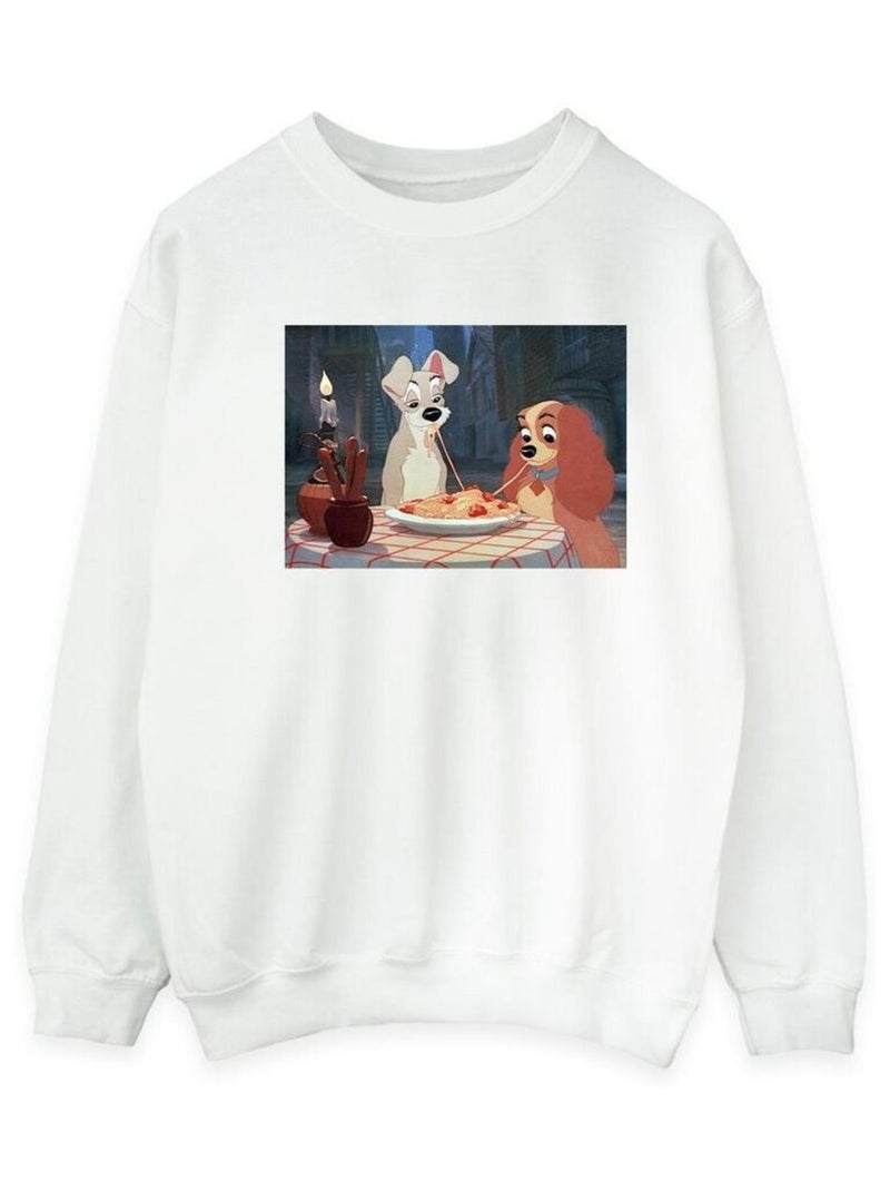 Disney - Sweat LADY AND THE TRAMP Blanc - Kiabi