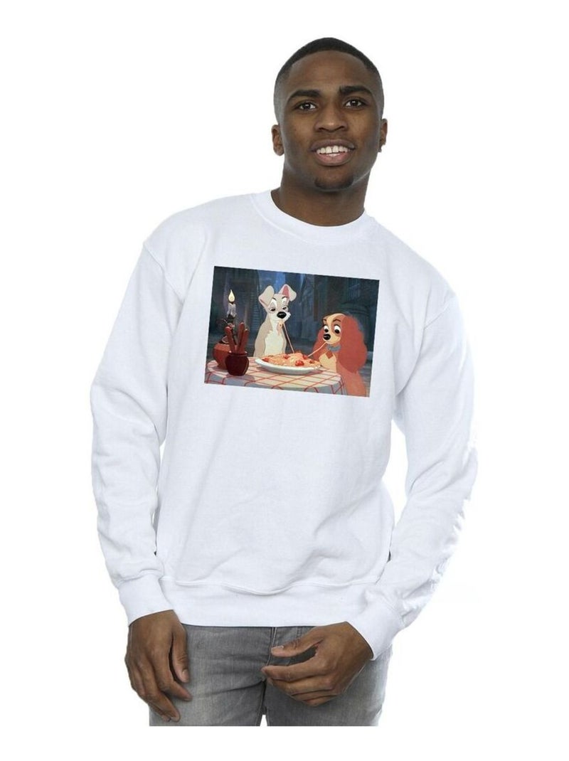 Disney - Sweat LADY AND THE TRAMP Blanc - Kiabi