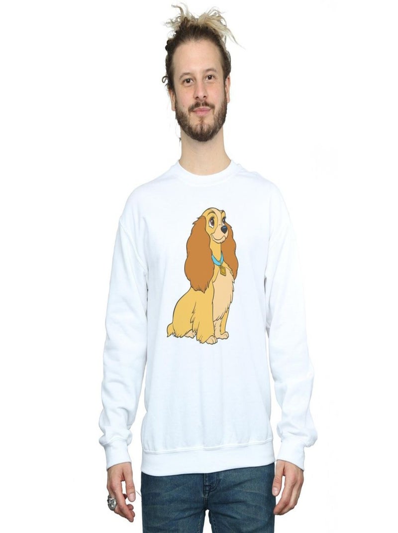 Disney - Sweat LADY AND THE TRAMP Blanc - Kiabi