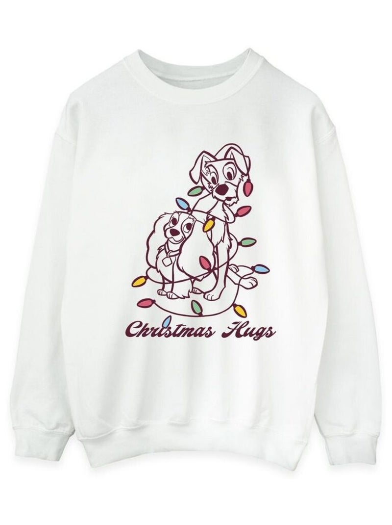 Disney - Sweat LADY AND THE TRAMP Blanc - Kiabi