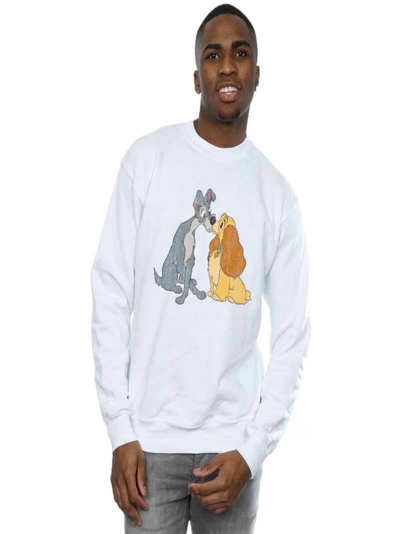 Disney - Sweat LADY AND THE TRAMP Blanc - Kiabi