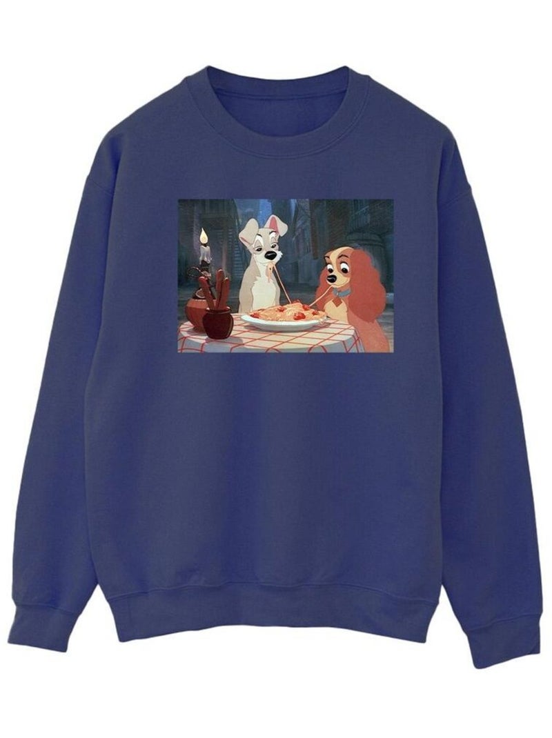 Disney - Sweat LADY AND THE TRAMP Bleu marine - Kiabi