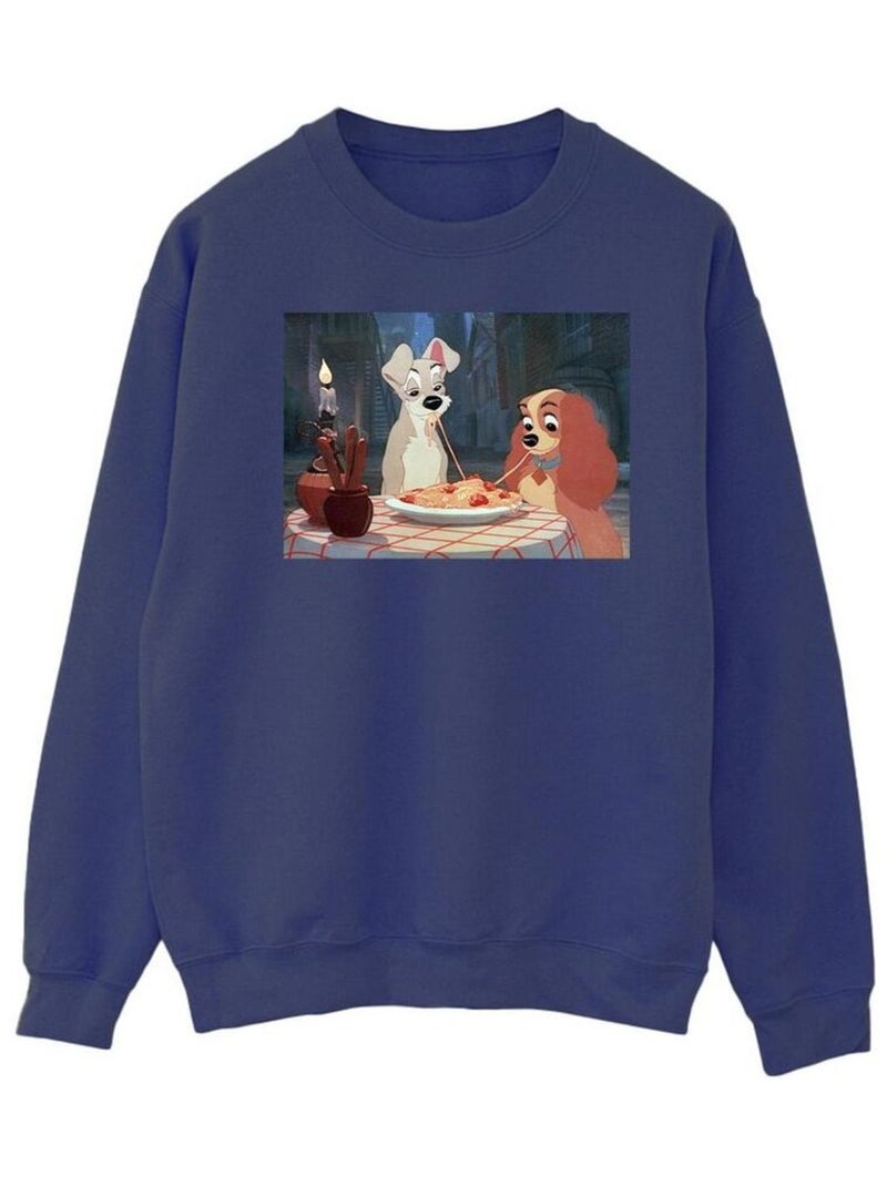 Disney - Sweat LADY AND THE TRAMP Bleu marine - Kiabi
