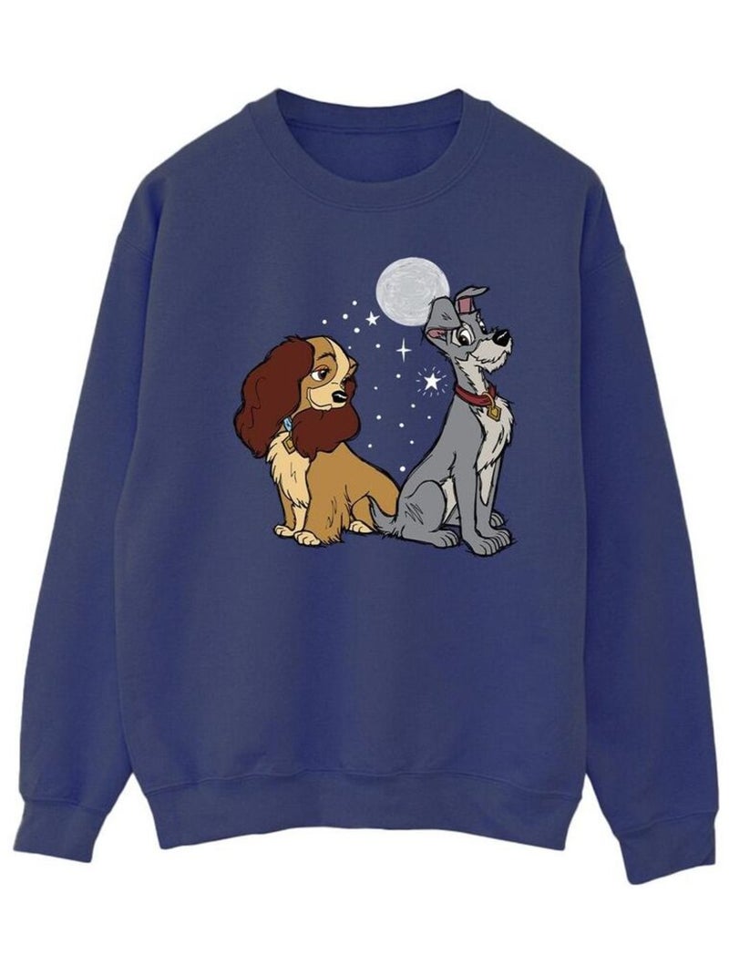 Disney - Sweat LADY AND THE TRAMP Bleu marine - Kiabi