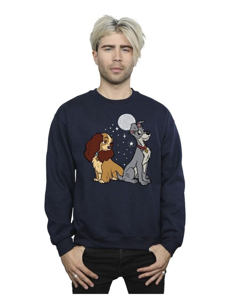 Disney - Sweat LADY AND THE TRAMP Bleu marine - Kiabi