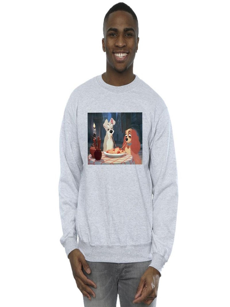 Disney - Sweat LADY AND THE TRAMP Gris chiné - Kiabi