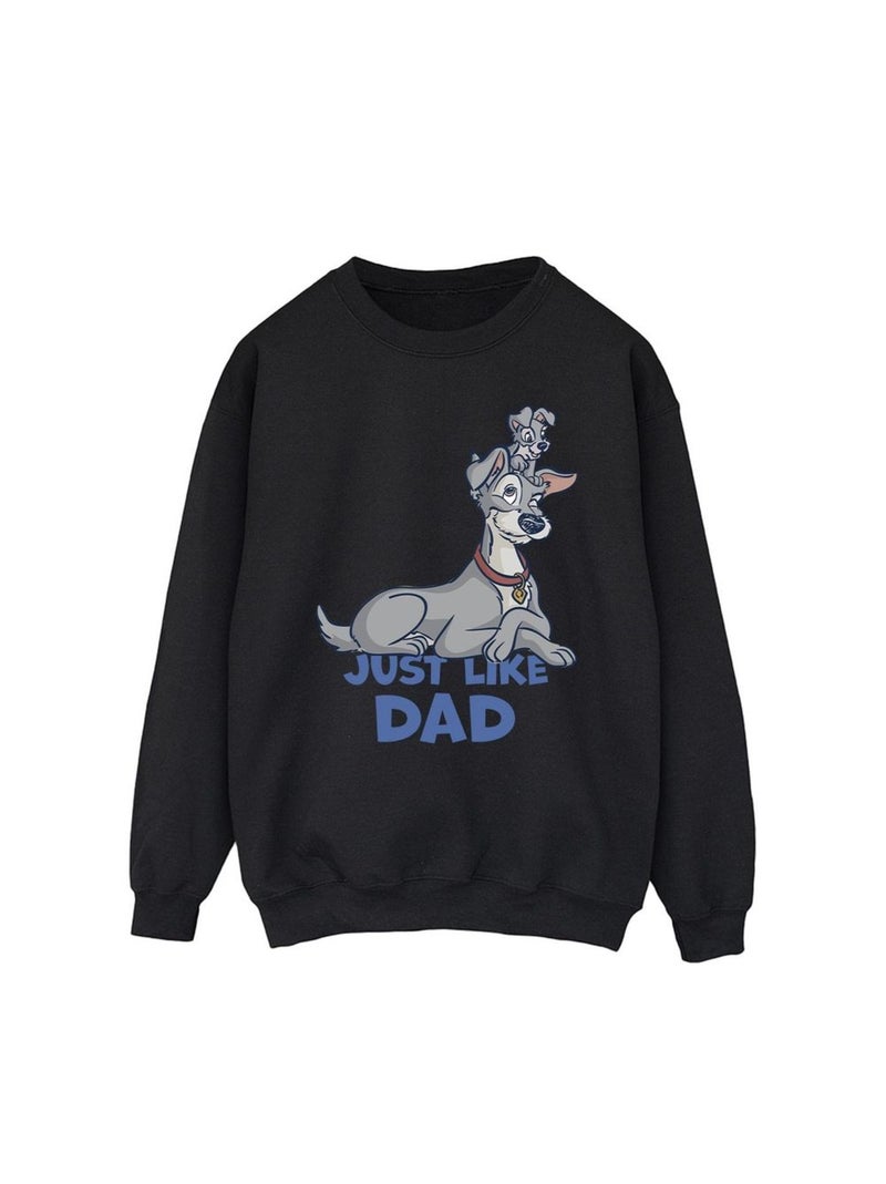 Disney - Sweat LADY AND THE TRAMP JUST LIKE DAD Noir - Kiabi