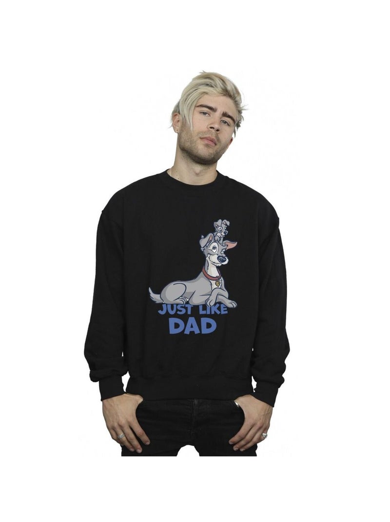 Disney - Sweat LADY AND THE TRAMP JUST LIKE DAD Noir - Kiabi