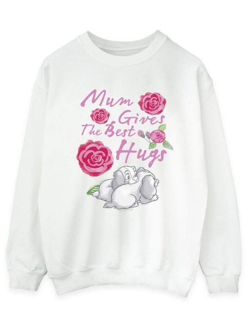 Disney - Sweat LADY AND THE TRAMP MUM HUGS Blanc - Kiabi