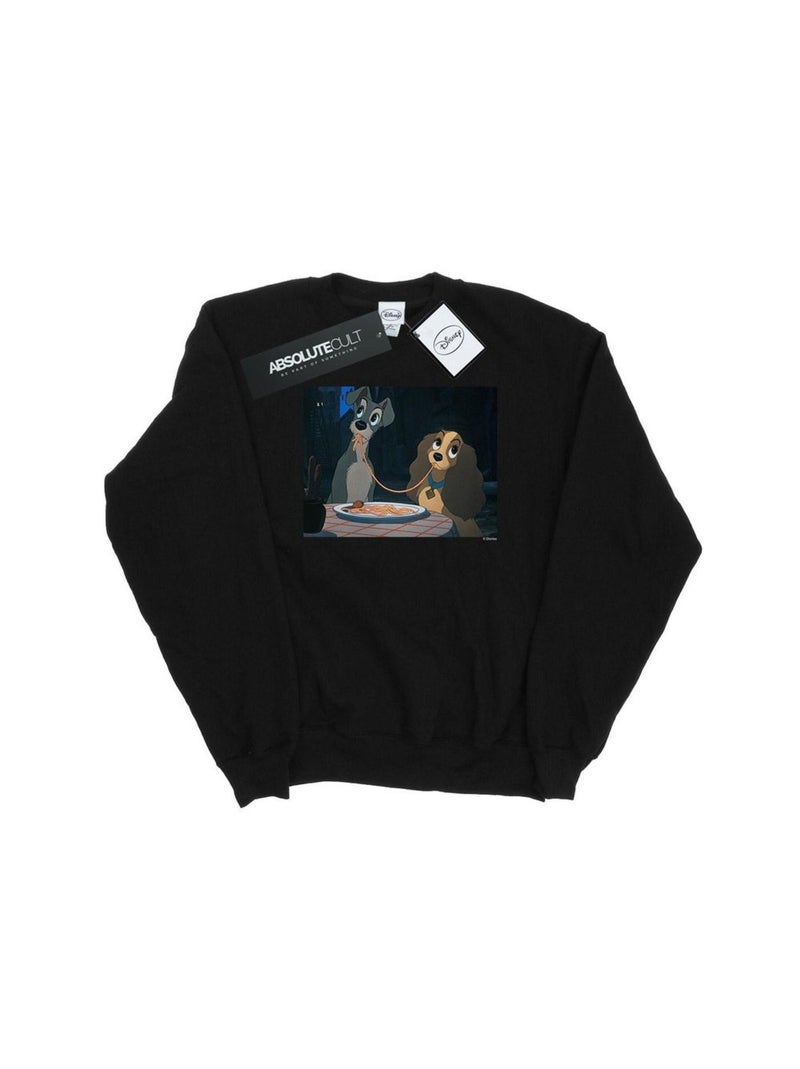 Disney - Sweat LADY AND THE TRAMP SPAGHETTI SLURP Noir - Kiabi