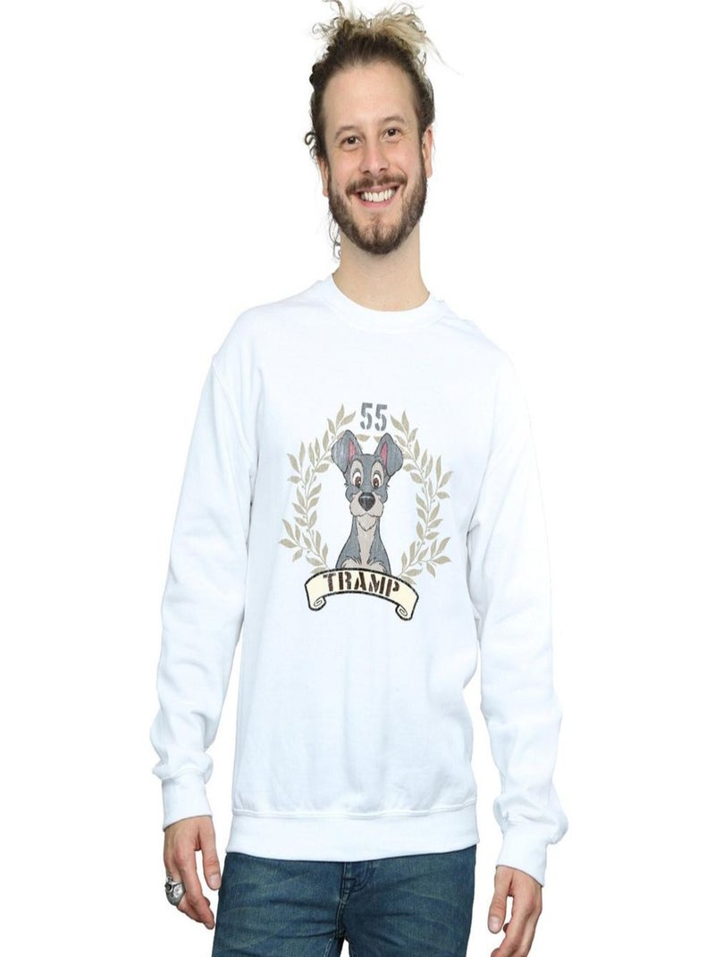 Disney - Sweat LADY AND THE TRAMP TRAMP SINCE Blanc - Kiabi