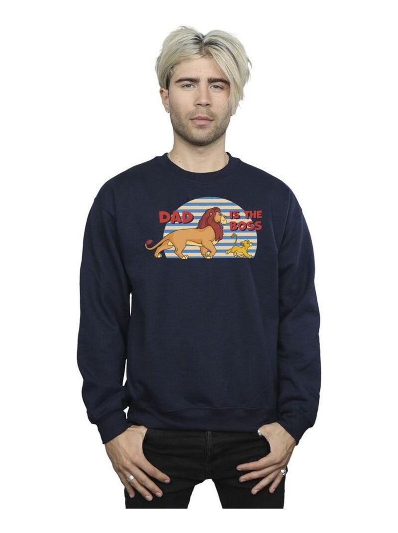 Disney - Sweat Le Roi Lion DAD BOSS Bleu marine - Kiabi