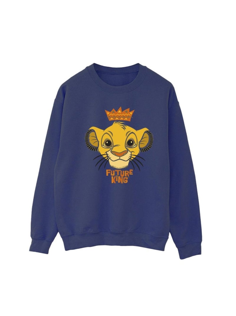 Disney - Sweat Le Roi Lion FUTURE KING Bleu marine - Kiabi