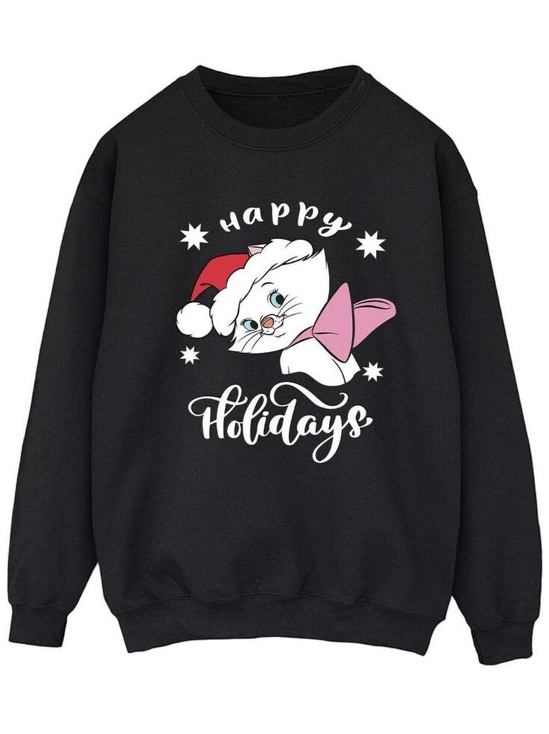Disney - Sweat Les Aristochats HAPPY HOLIDAYS Noir - Kiabi