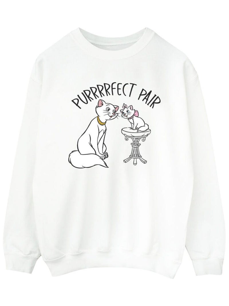 Disney - Sweat Les Aristochats PURRFECT PAIR Blanc - Kiabi