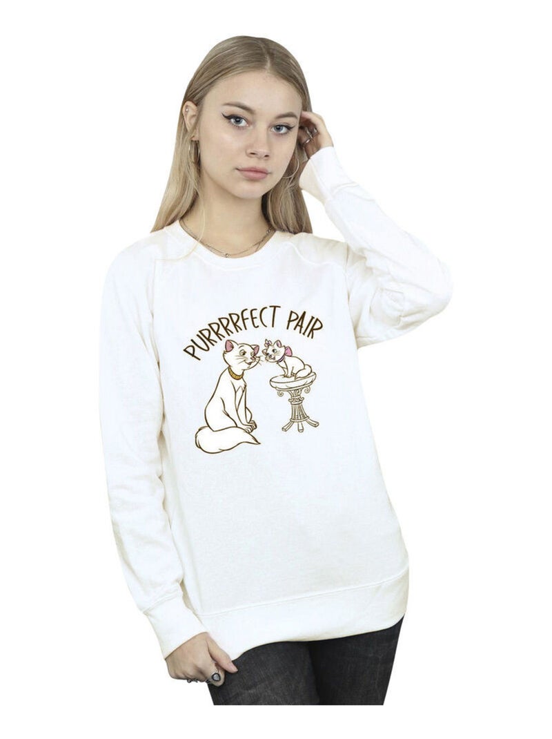 Disney - Sweat Les Aristochats PURRFECT PAIR Blanc - Kiabi
