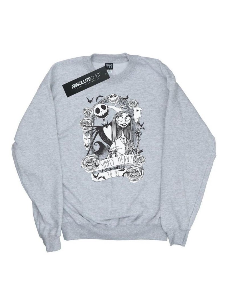 Disney - Sweat L'Étrange Noël de monsieur Jack SIMPLY MEANT TO BE Gris chiné - Kiabi