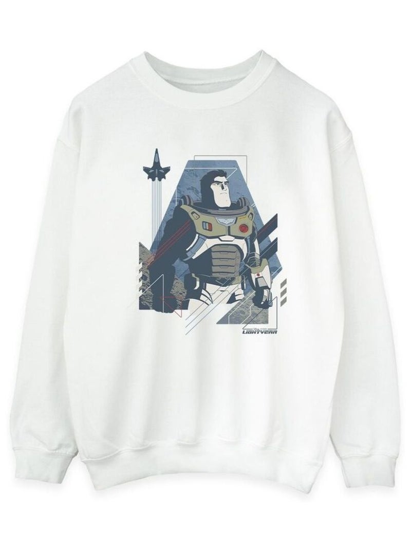 Disney - Sweat LIGHTYEAR LOOK TO THE STARS Blanc - Kiabi