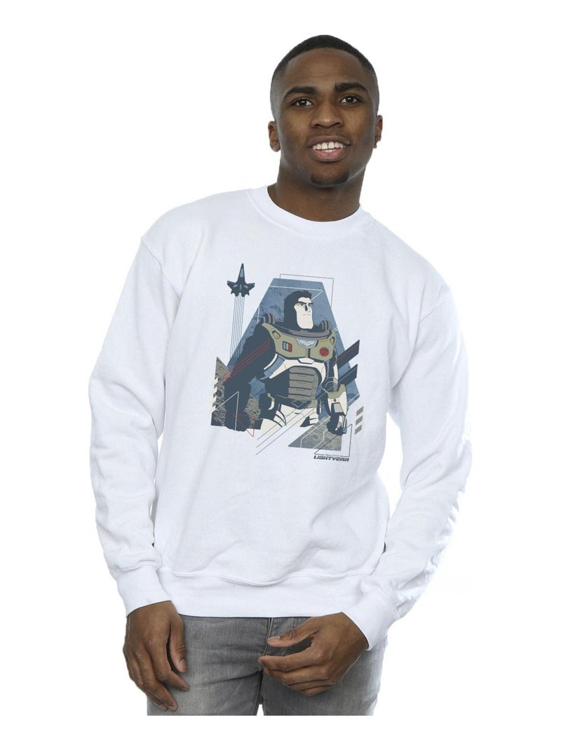 Disney - Sweat LIGHTYEAR LOOK TO THE STARS Blanc - Kiabi