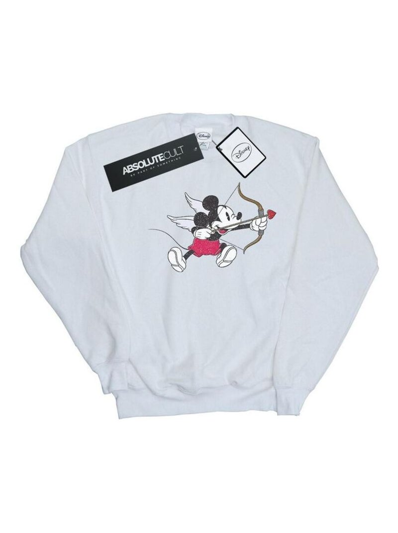 Disney - Sweat LOVE CHERUB Blanc - Kiabi