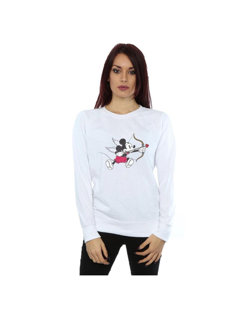 Disney - Sweat LOVE CHERUB Blanc - Kiabi