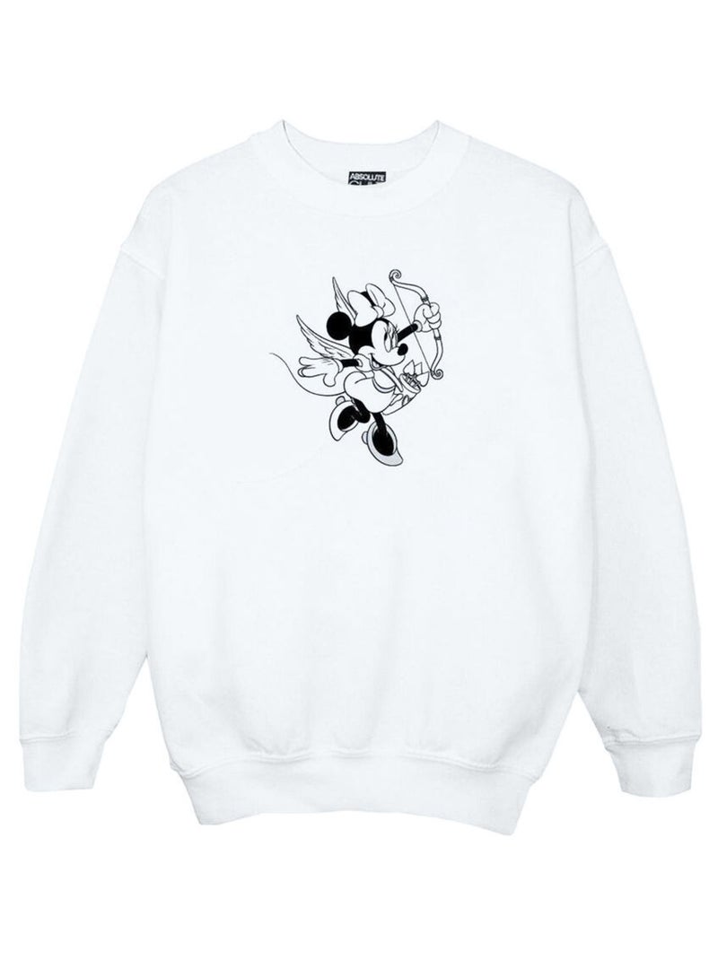 Disney - Sweat LOVE CHERUB Blanc - Kiabi