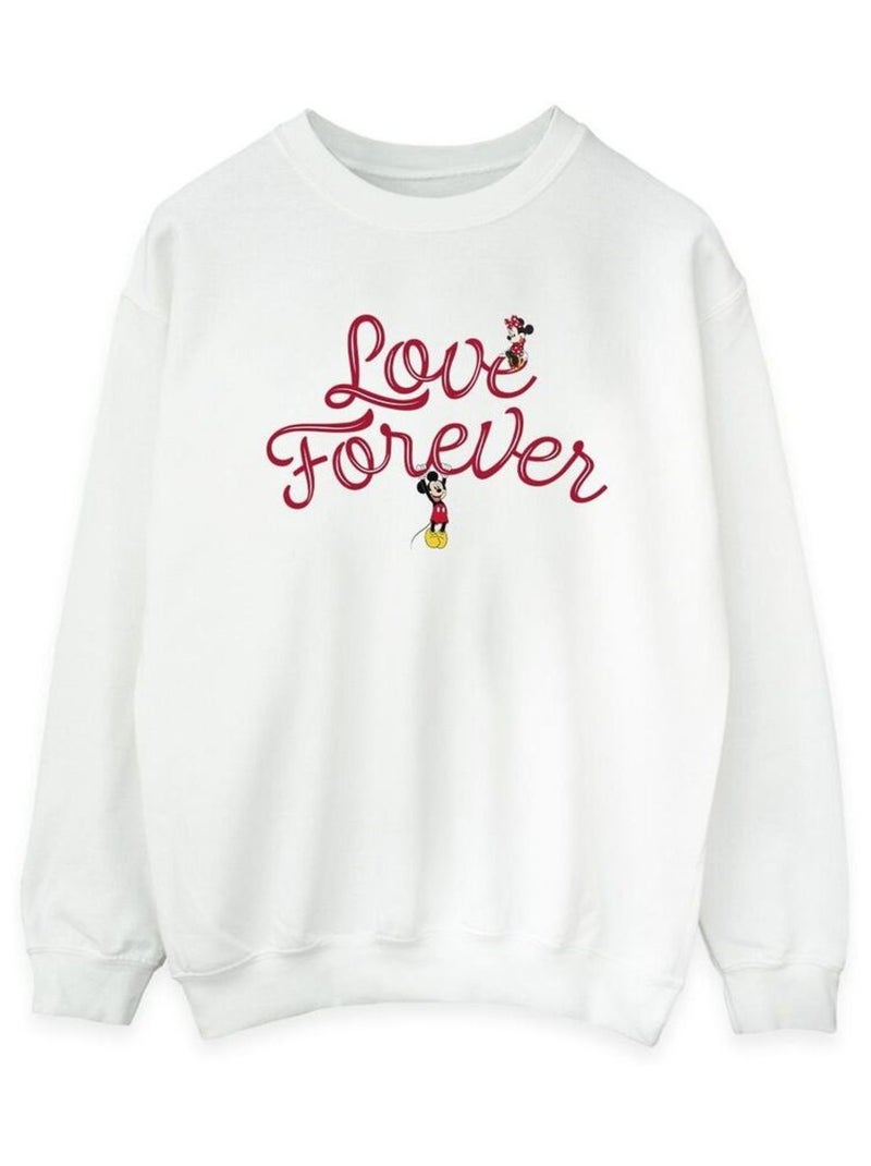 Disney - Sweat LOVE FOREVER Blanc - Kiabi
