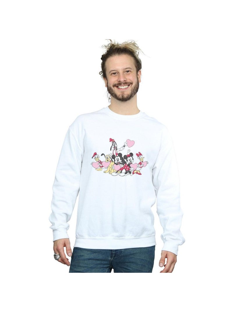 Disney - Sweat LOVE FRIENDS Blanc - Kiabi