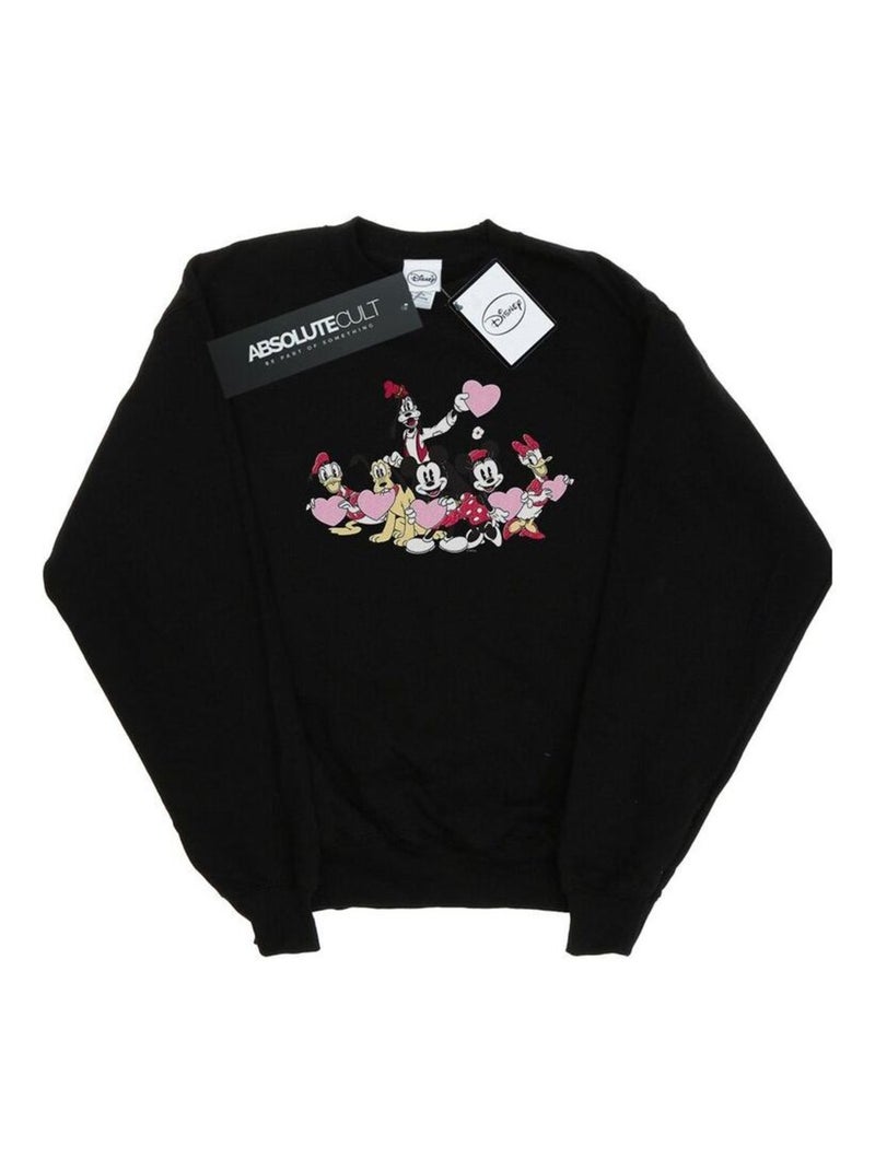 Disney - Sweat LOVE FRIENDS Noir - Kiabi