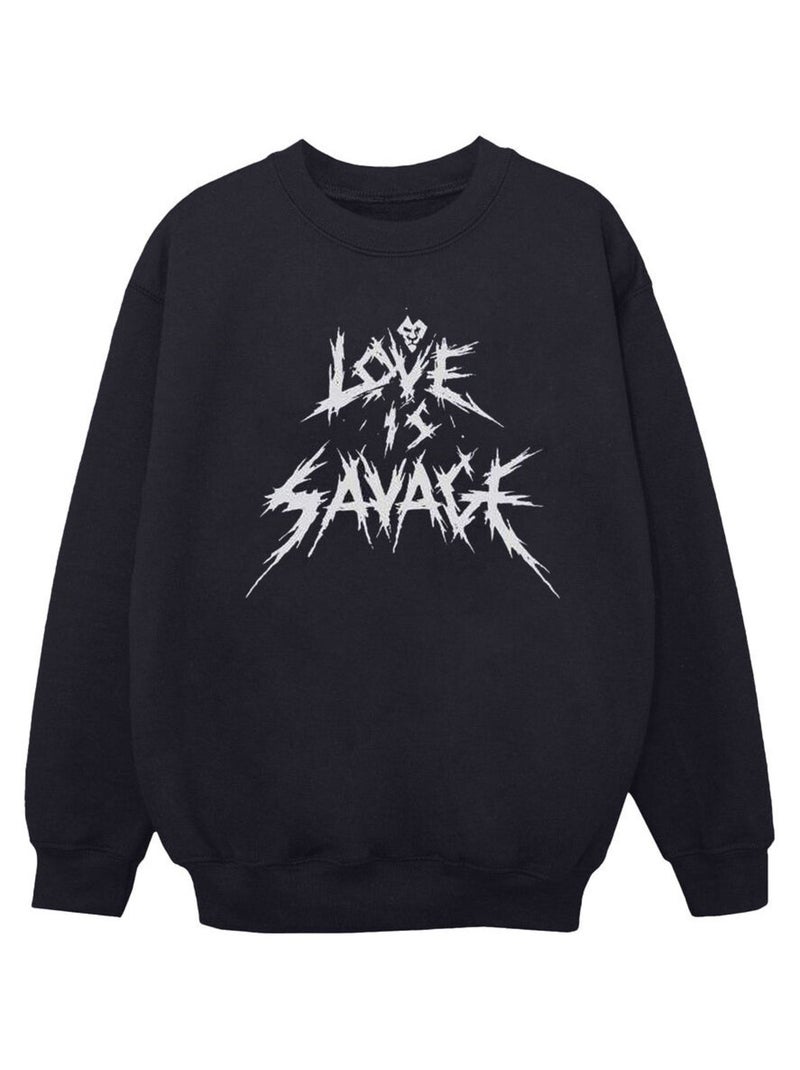 Disney - Sweat LOVE IS SAVAGE Bleu marine - Kiabi