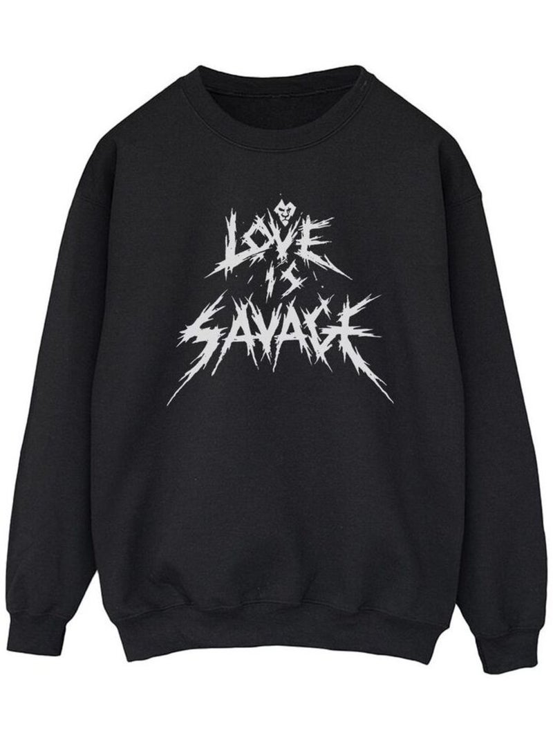 Disney - Sweat LOVE IS SAVAGE Noir - Kiabi