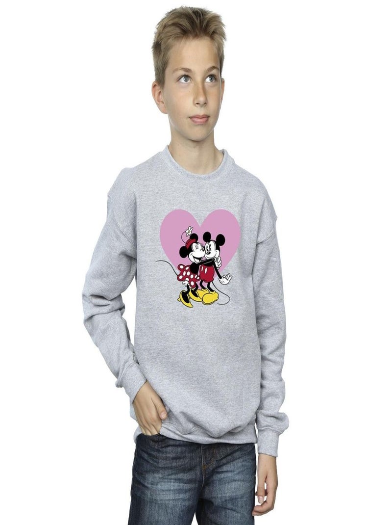 Disney - Sweat LOVE LANGUAGES Gris chiné - Kiabi