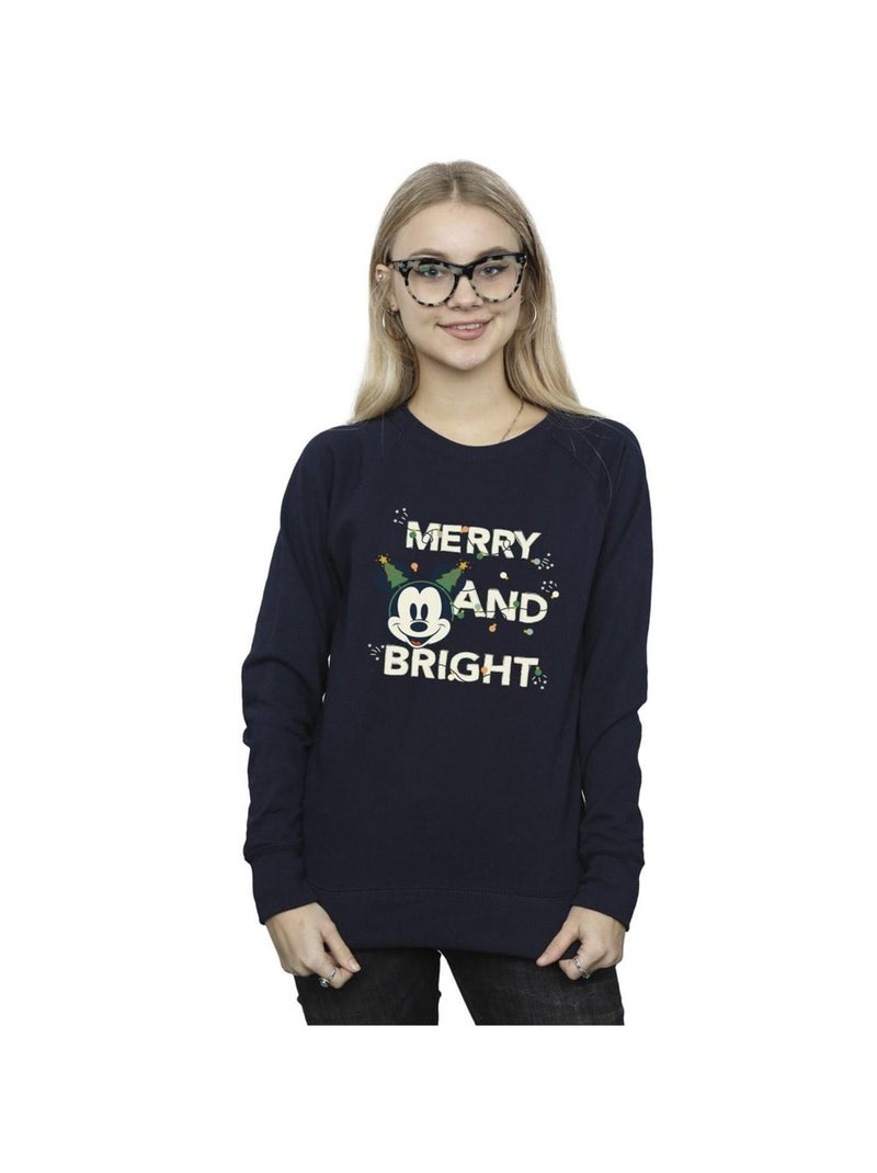 Disney - Sweat MERRY & BRIGHT Bleu marine - Kiabi