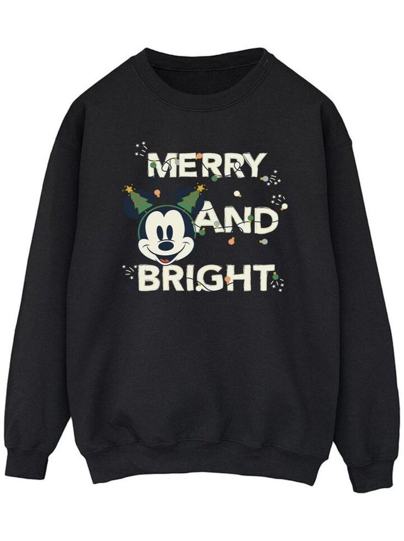 Disney - Sweat MERRY & BRIGHT Noir - Kiabi