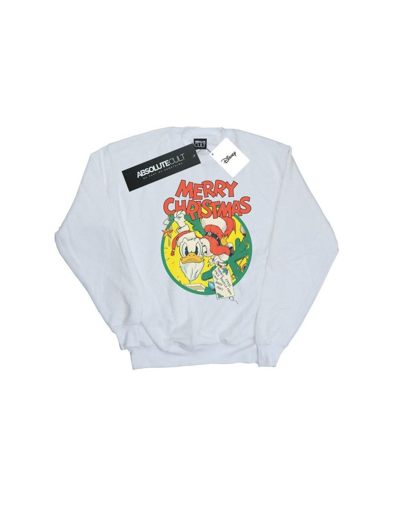 Disney - Sweat MERRY CHRISTMAS Blanc - Kiabi