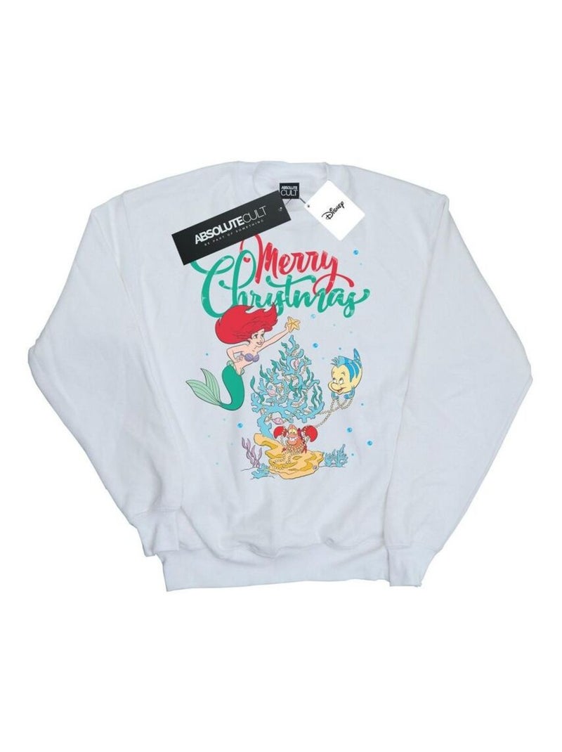 Disney - Sweat MERRY CHRISTMAS Blanc - Kiabi