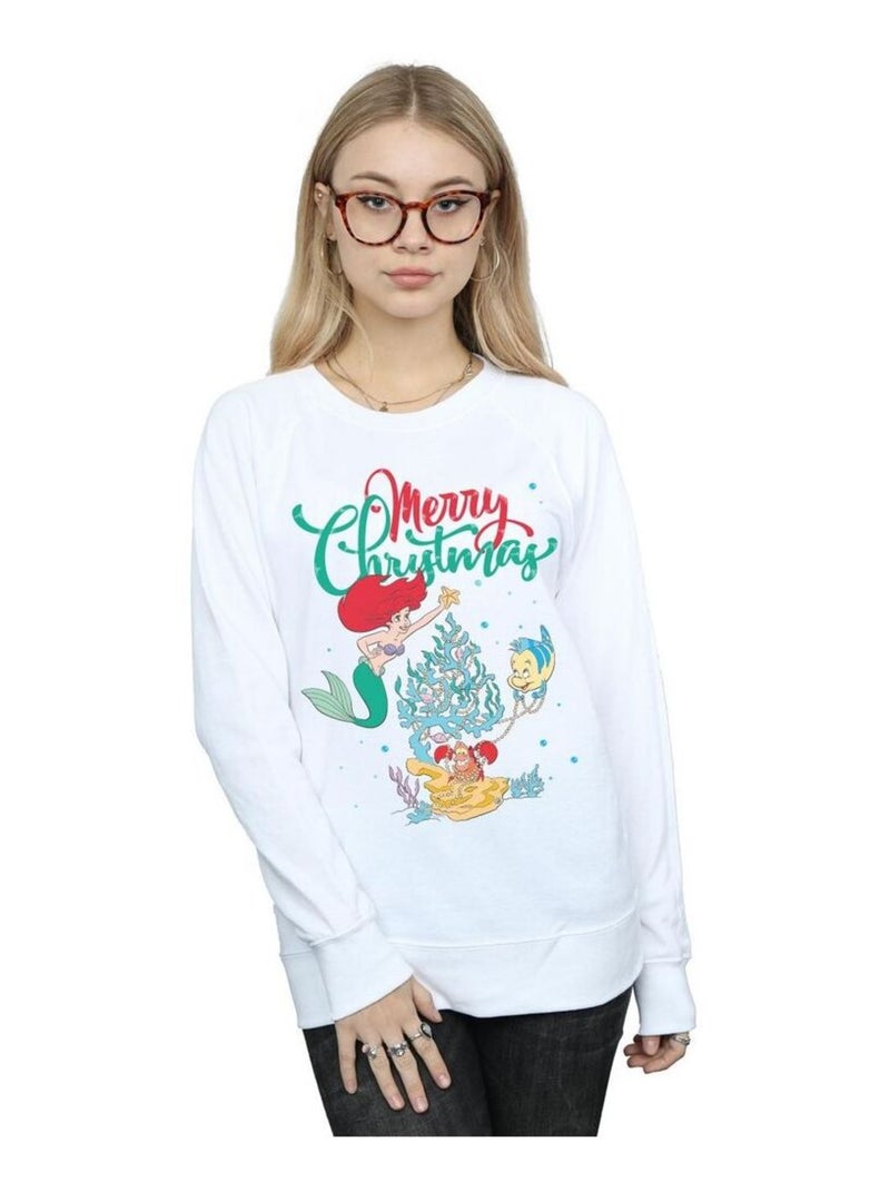 Disney - Sweat MERRY CHRISTMAS Blanc - Kiabi
