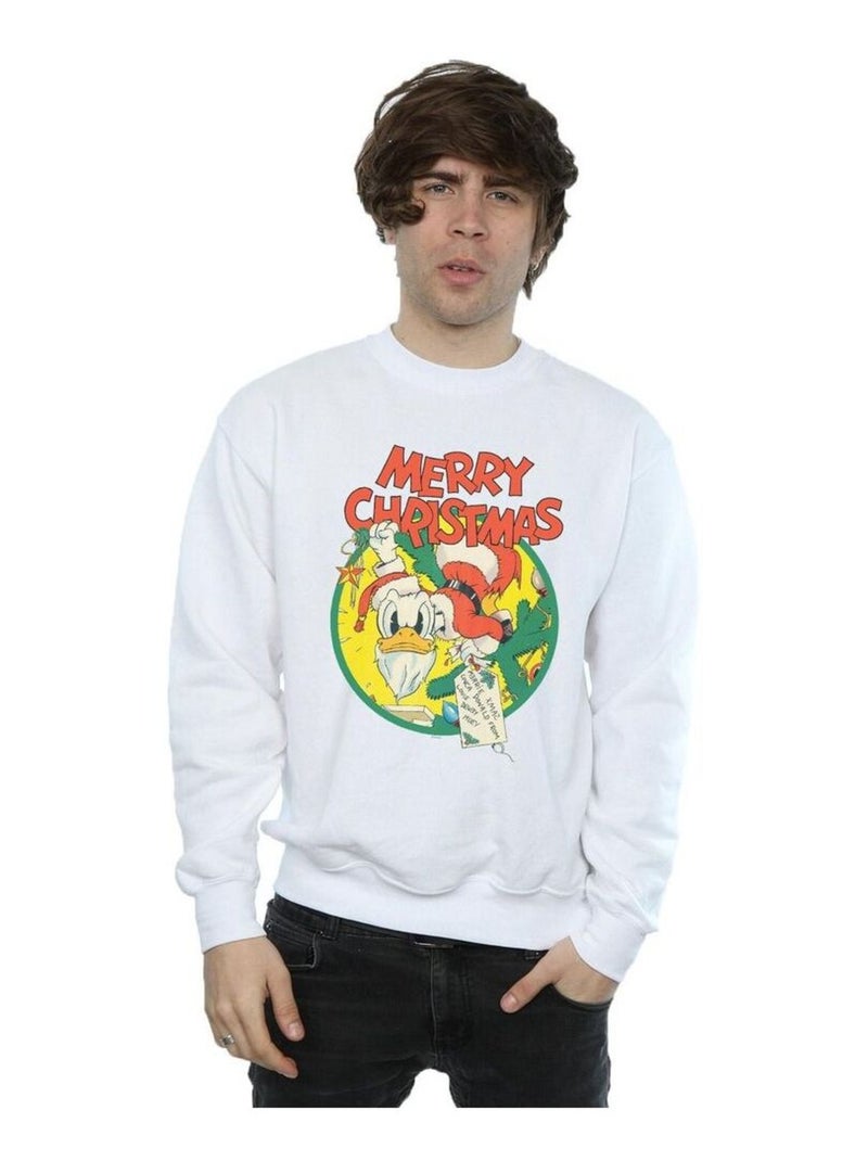 Disney - Sweat MERRY CHRISTMAS Blanc - Kiabi