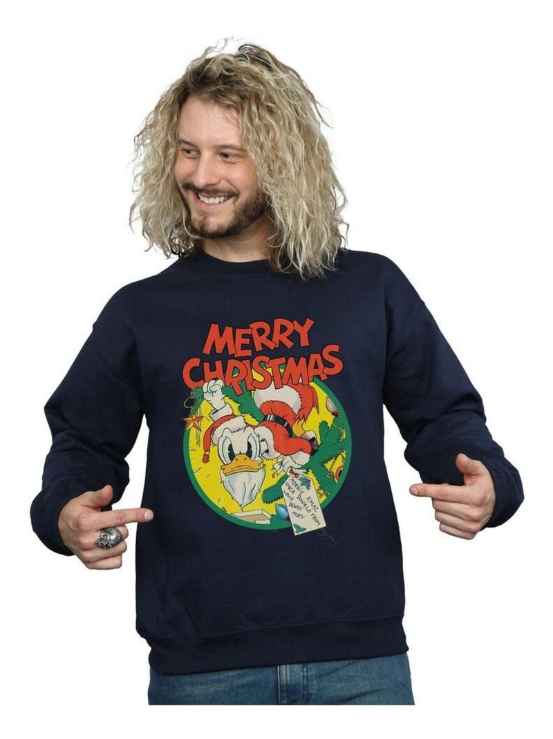 Disney - Sweat MERRY CHRISTMAS Bleu marine - Kiabi