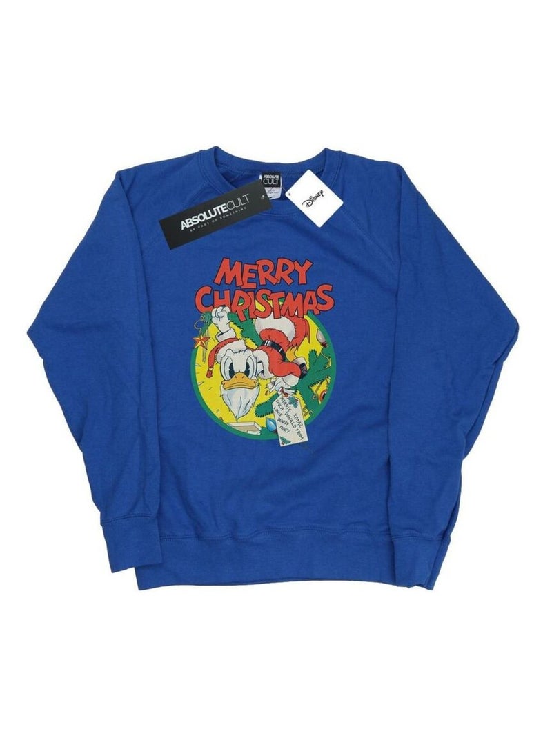 Disney - Sweat MERRY CHRISTMAS Bleu roi - Kiabi