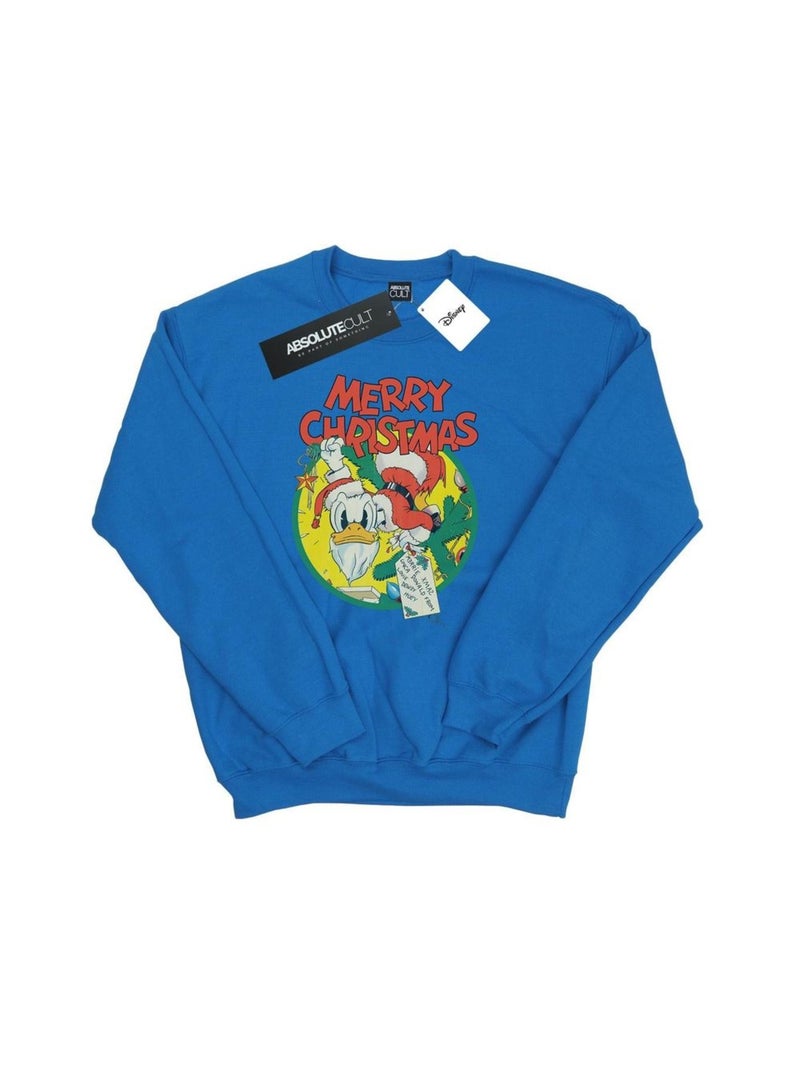 Disney - Sweat MERRY CHRISTMAS Bleu roi - Kiabi