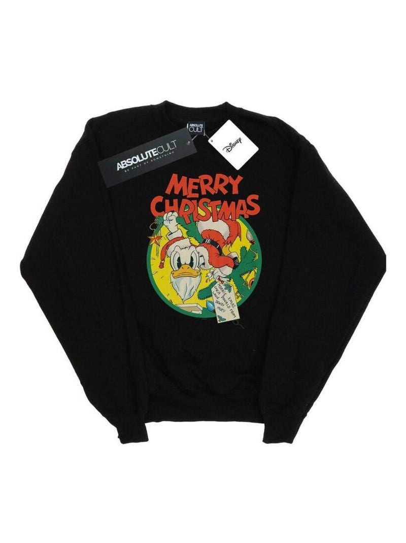 Disney - Sweat MERRY CHRISTMAS Noir - Kiabi