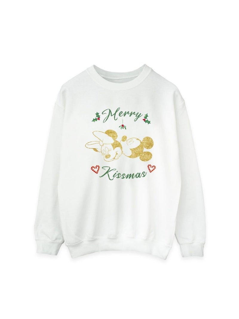 Disney - Sweat MERRY KISSMAS Blanc - Kiabi