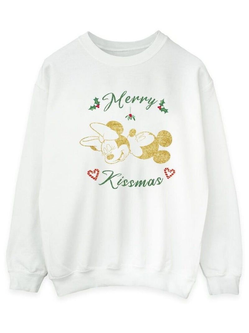 Disney - Sweat MERRY KISSMAS Blanc - Kiabi