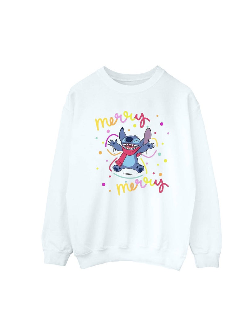 Disney - Sweat MERRY RAINBOW Blanc - Kiabi
