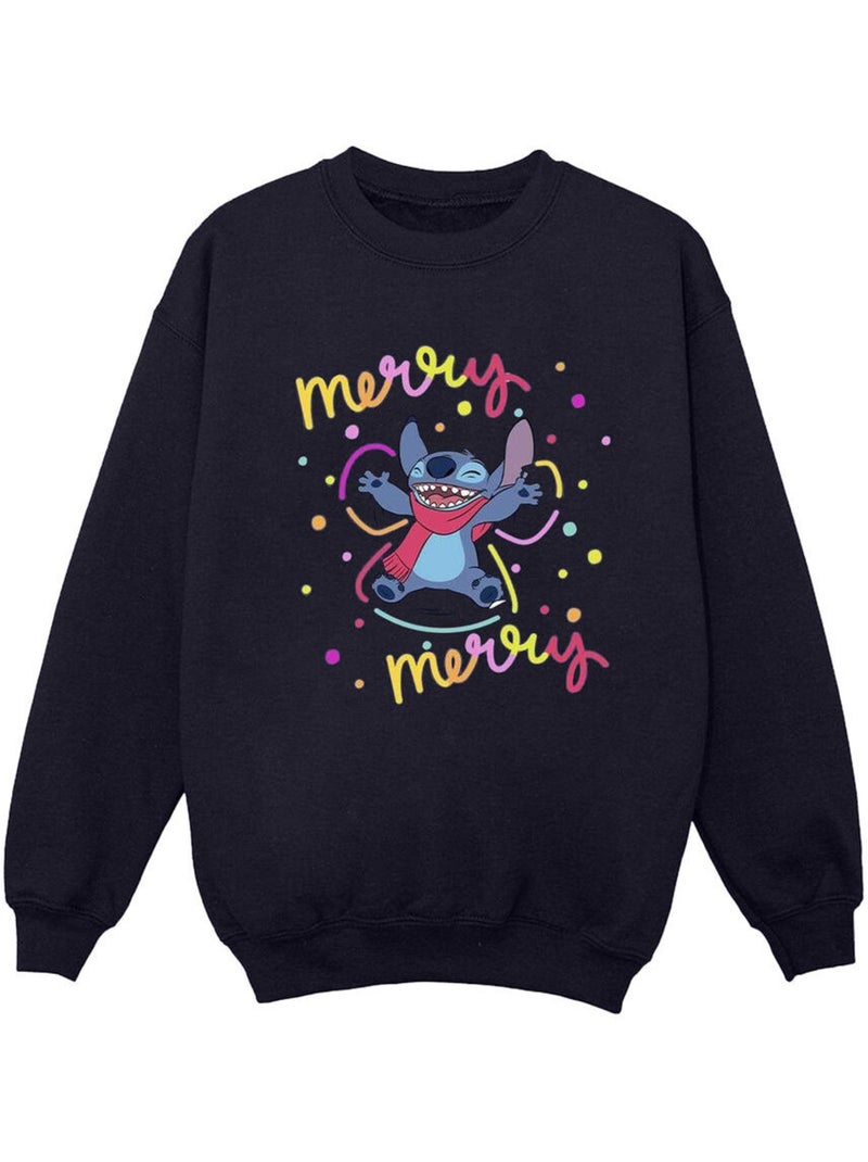 Disney - Sweat MERRY RAINBOW Bleu marine - Kiabi