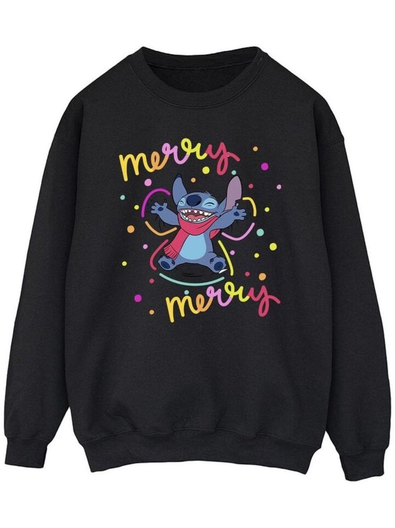 Disney - Sweat MERRY RAINBOW Noir - Kiabi