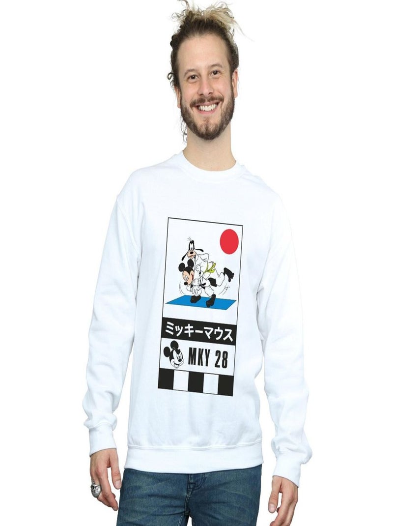 Disney - Sweat MICKEY AND GOOFY KARATE Blanc - Kiabi
