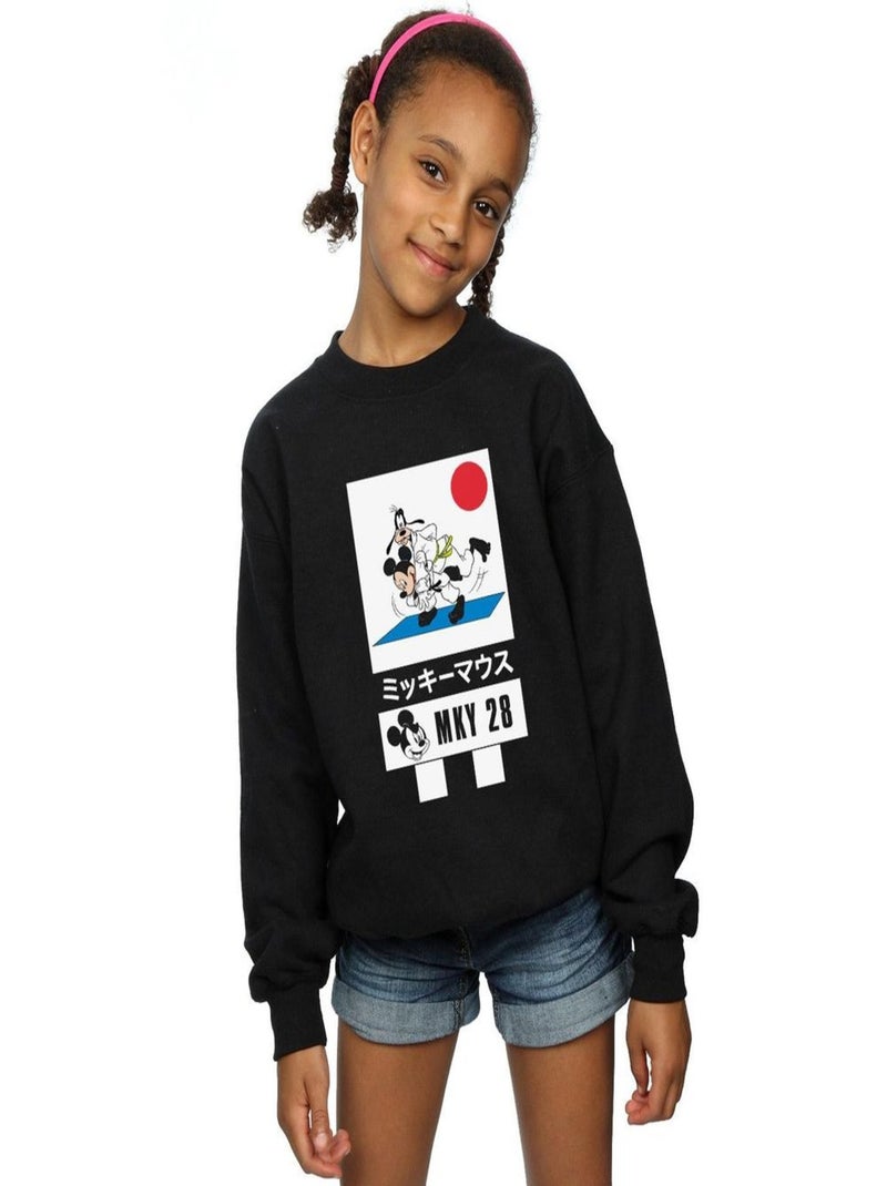 Disney - Sweat MICKEY AND GOOFY KARATE Noir - Kiabi
