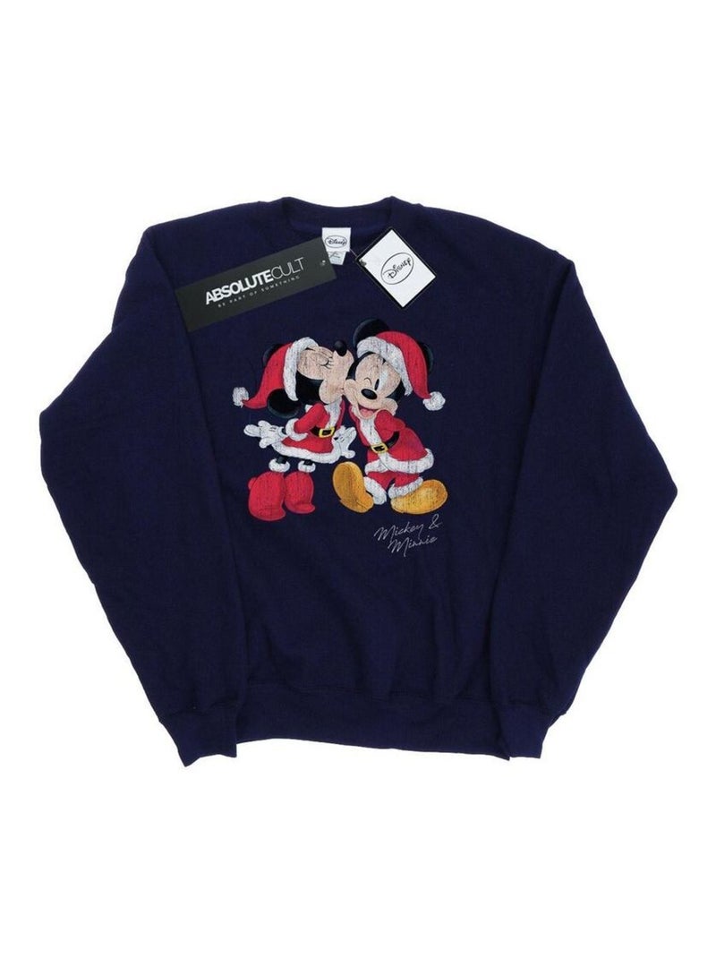 Disney - Sweat MICKEY AND MINNIE Bleu marine - Kiabi